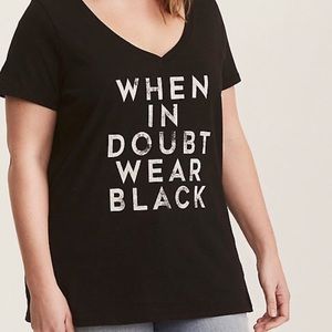 “When In Doubt Wear Black” Tee Shirt